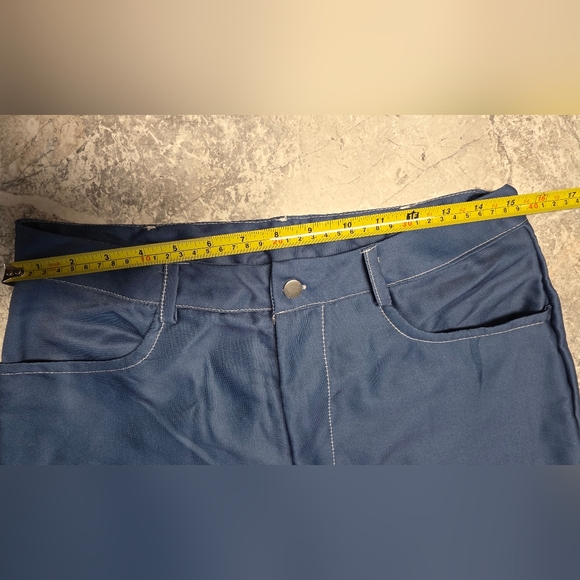 Womens BOHO Wide Leg Colorful Chevron Flare Pants Size Medium - Picture 5 of 6